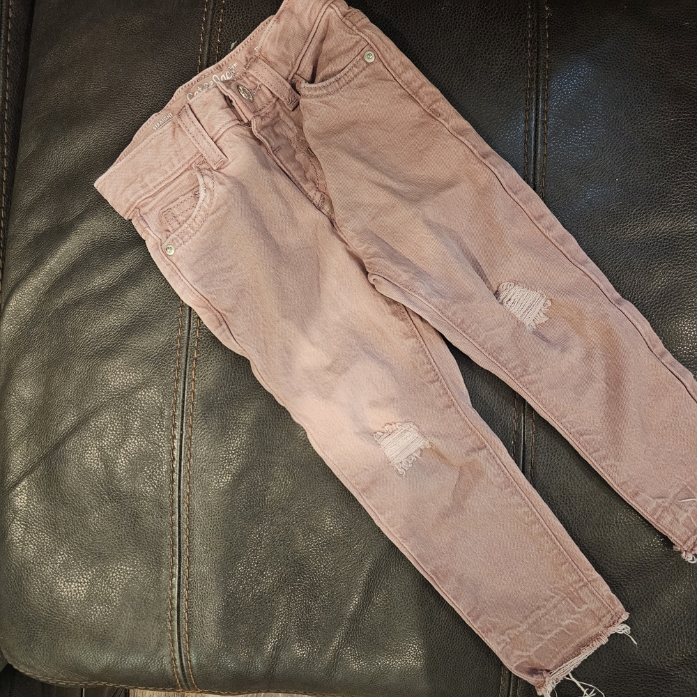 Distressed Pink Jeans